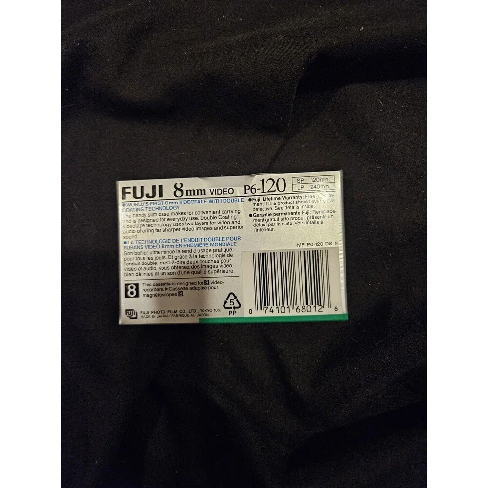 Fuji 8MM Video High Quality Video Cassette Tape 120 Min New Sealed